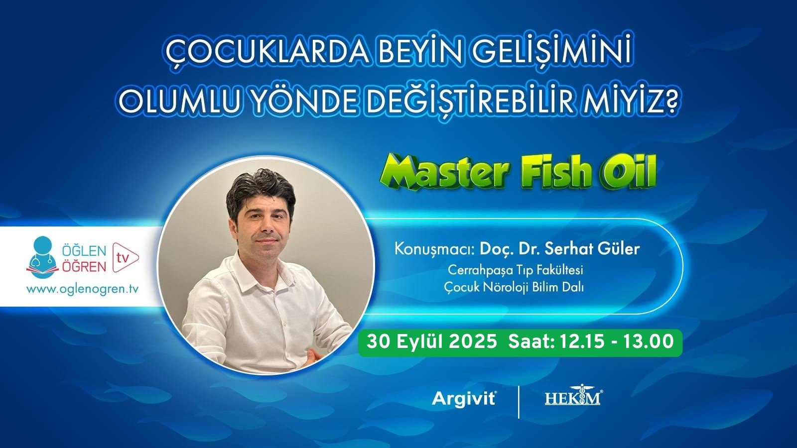30.09.2025 tarihinde Çocuklarda Beyin Gelişimini Olumlu Yönde Değiştirebilir miyiz? başlıklı programımız Öğlen Öğren TV ekranlarından canlı yayınlanacaktır